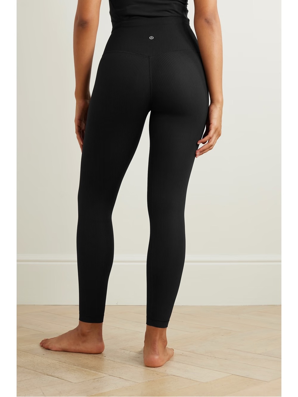 lululemon athletica Black Ribbed High-Waist Leggings